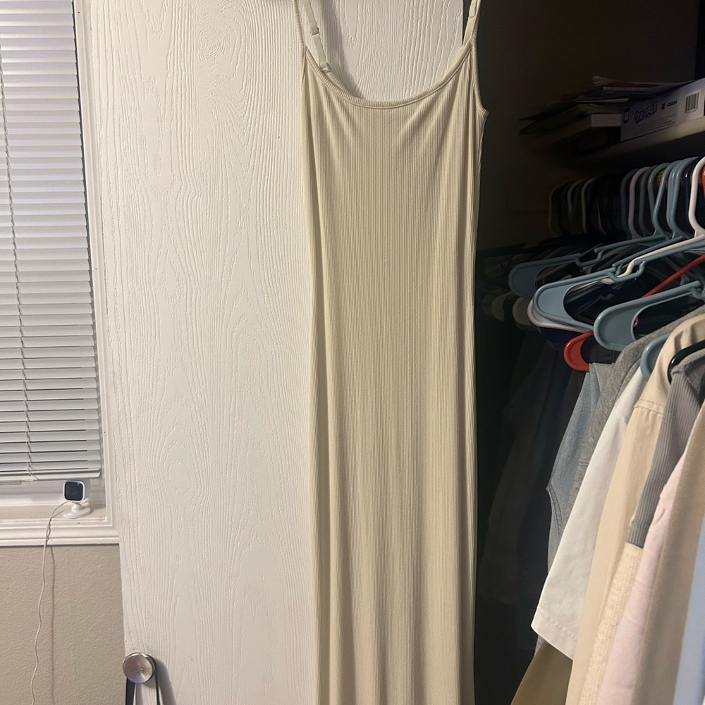 White skims dress